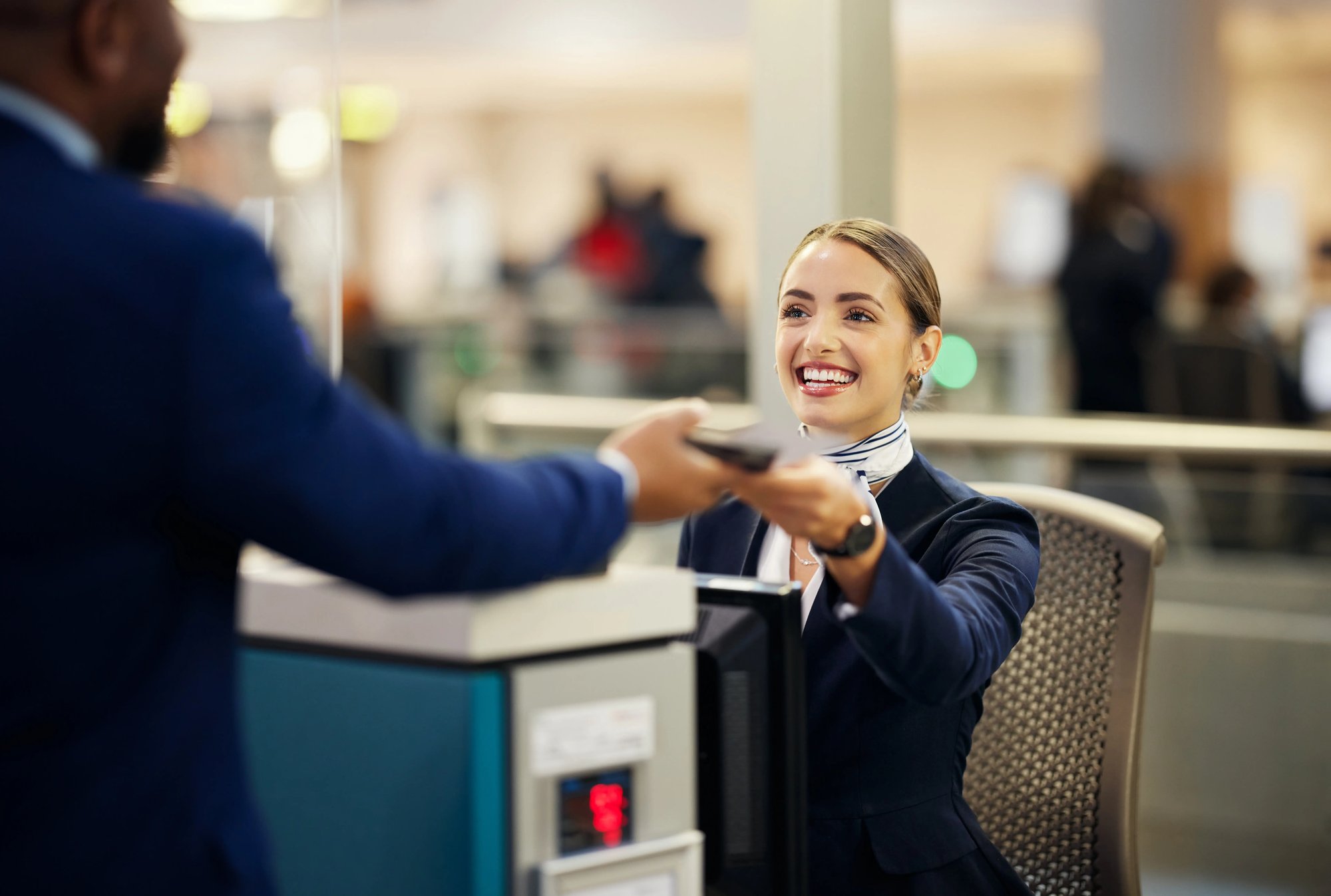 Airline Woman Working Airline Woman Working