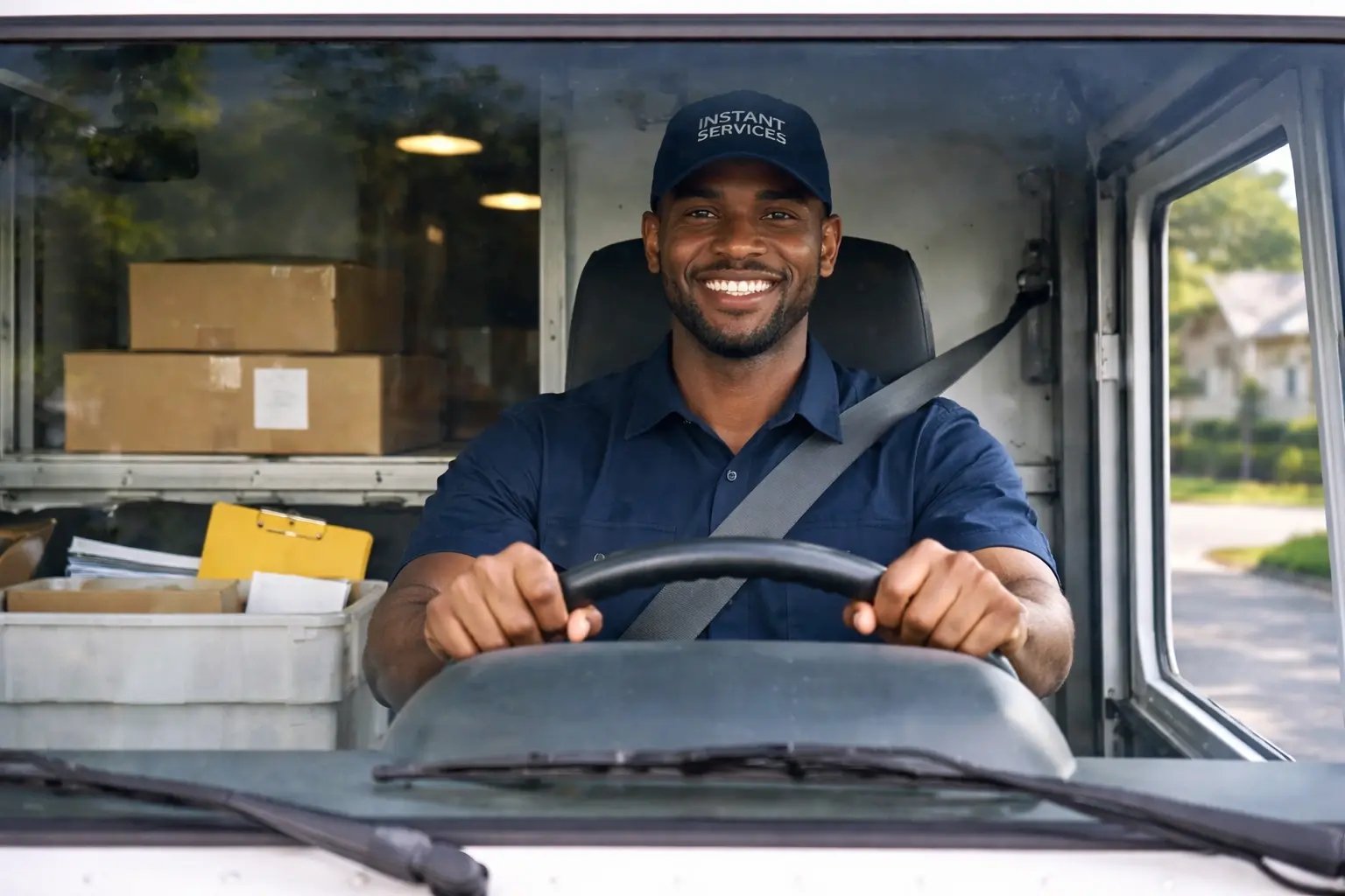 Smiling mailman Smiling mailman