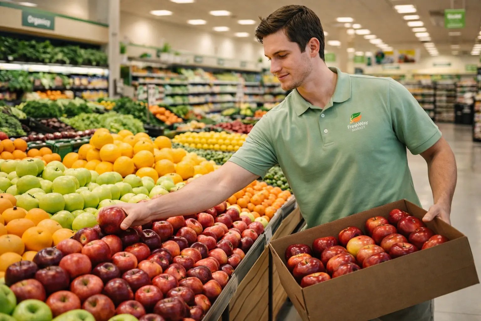 Stocking those groceries! Stocking those groceries!